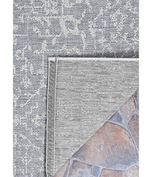 Couristan Monte Carlo Palmette 8' Runner Grey/Ivory Area Rug