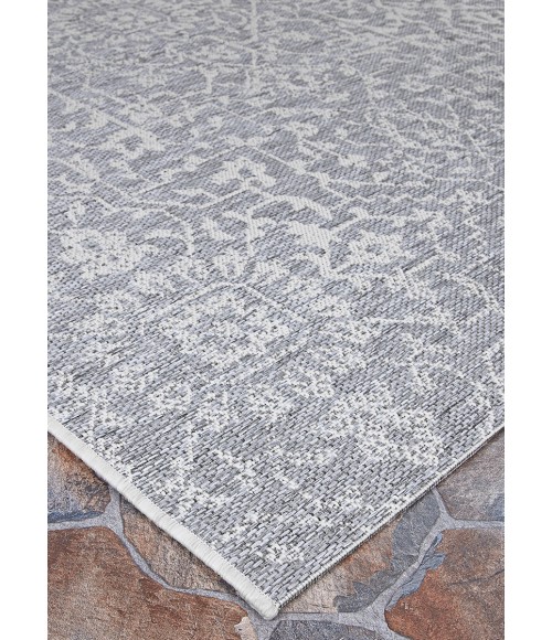 Couristan Monte Carlo Palmette 8' x 11' Grey/Ivory Area Rug