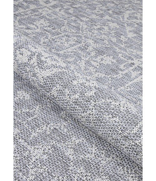 Couristan Monte Carlo Palmette 8' x 11' Grey/Ivory Area Rug