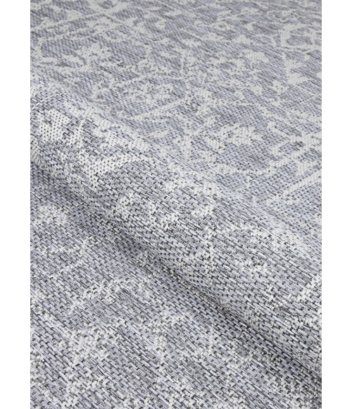 Couristan Monte Carlo Palmette 8' Runner Grey/Ivory Area Rug