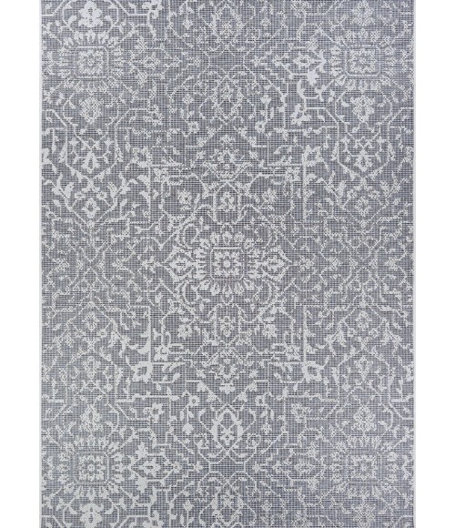 Couristan Monte Carlo Palmette 8' Runner Grey/Ivory Area Rug