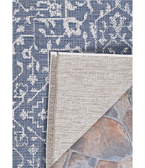 Couristan Monte Carlo Palmette Long Runner Navy/Ivory Area Rug