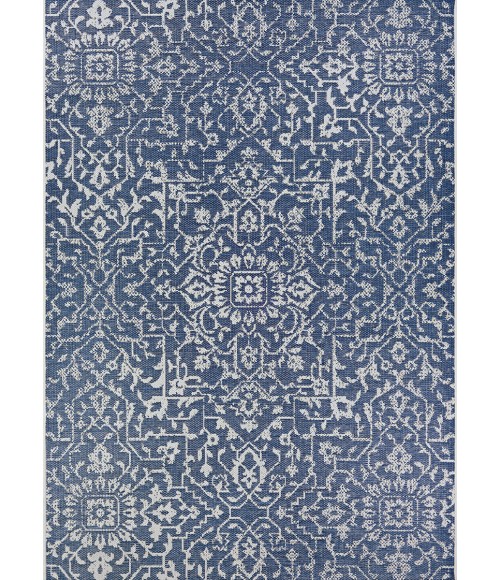 Couristan Monte Carlo Palmette 4' x 6' Navy/Ivory Area Rug