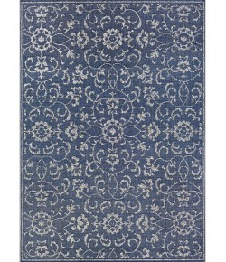 Couristan Monte Carlo Summer Vines Navy/Ivory Area Rug 8 ft. 6 in. X 13 ft. Rectangle