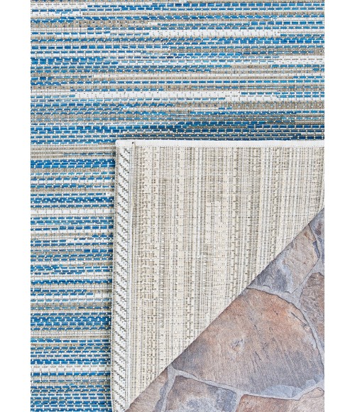 Couristan Monte Carlo Coastal Breeze 6' x 9' Ocean/Champagne Area Rug