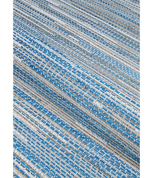Couristan Monte Carlo Coastal Breeze 6' x 9' Ocean/Champagne Area Rug