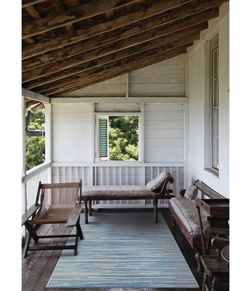 Couristan Monte Carlo Coastal Breeze 6' x 9' Ocean/Champagne Area Rug