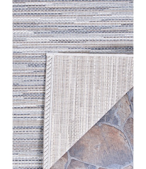 Couristan Monte Carlo Coastal Breeze 8' Runner Taupe/Champagnen Area Rug