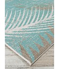 Couristan Monaco Tropical Palms 2' x 4' Aqua Area Rug