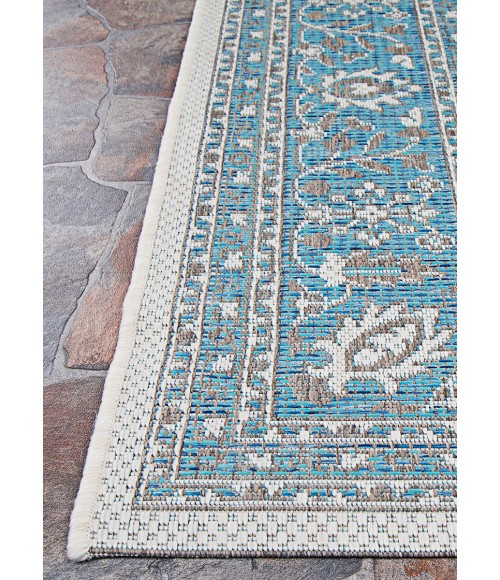 Couristan Marseille Carmoux 8' Runner Azure Area Rug