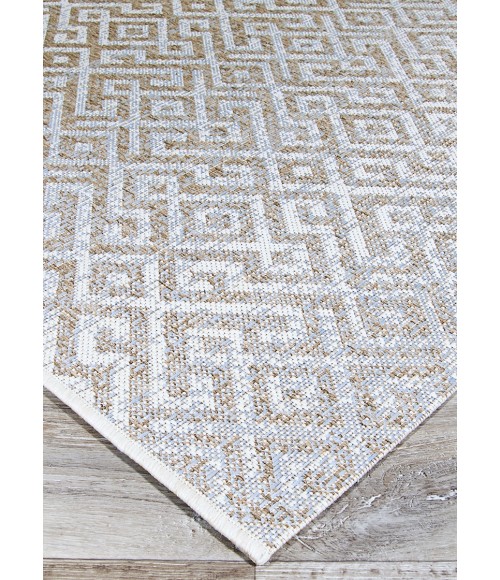 Couristan Monaco Pavers 2' x 4' Mocha Area Rug