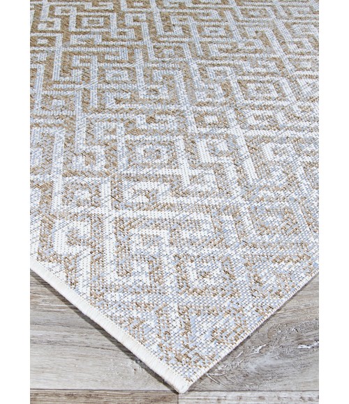 Couristan Monaco Pavers 8' Runner Mocha Area Rug