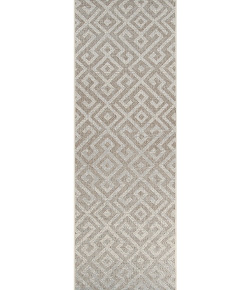 Couristan Monaco Pavers 8' Runner Mocha Area Rug