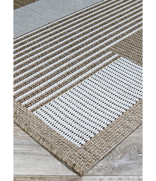 Couristan Monaco Starboard 8' Runner Brown/Sand Area Rug