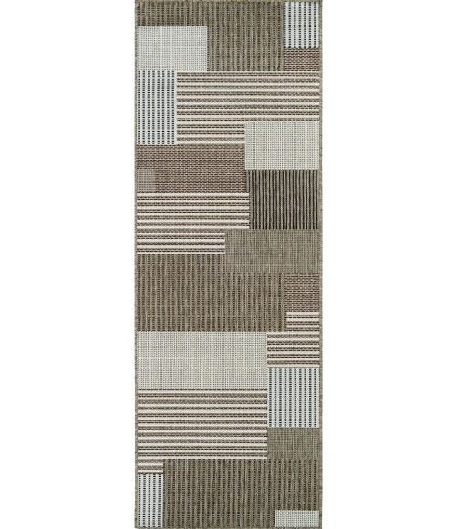 Couristan Monaco Starboard 8' Runner Brown/Sand Area Rug