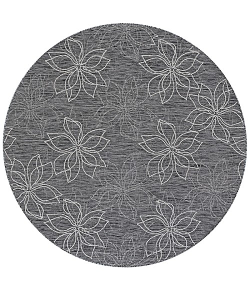 Charm Area Rug Couristan Charm Botanical 8' Round Ash Area Rug