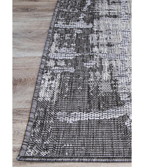 Couristan Charm Tiverton 3' x 5' Anthracite-Light Grey Area Rug