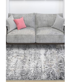 Couristan Brocatelle Lampas Silver/Cream Area Rug 2 ft. 7 in. X 7 ft. 10 in. Rectangle