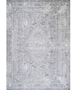 Couristan Brocatelle Belle Fleur Silver Area Rug 2 ft. 7 in. X 7 ft. 10 in. Rectangle
