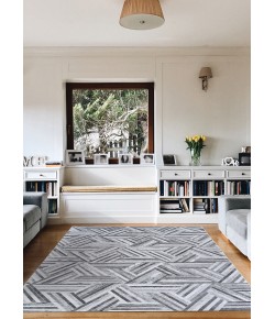 Couristan Prairie Grey Black 2882/3514 3 ft. 9 in. X 5 ft. 5 in. Rectangle Rug