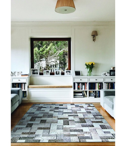 Prairie Area Rug Couristan Prairie Nordic 4' x 6' Grey-Brown/No Foil Area Rug