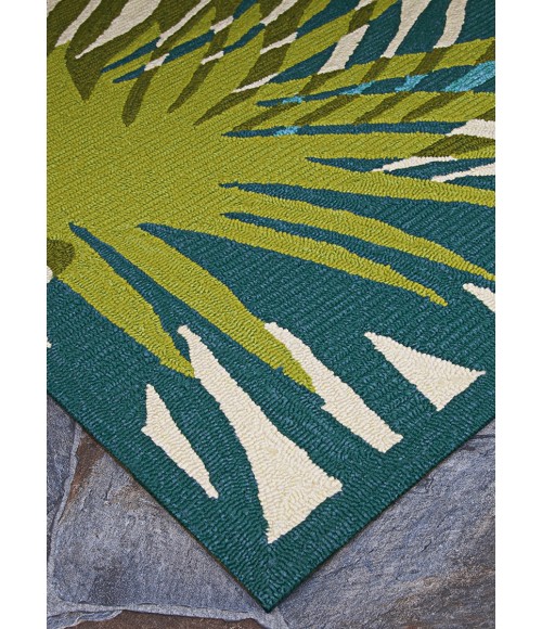 Covington Area Rug Couristan Covington Jungle Leaves 2' x 4' Ivory/Forest Green Area Rug