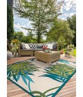 Covington Area Rug Couristan Covington Jungle Leaves 2' x 4' Ivory/Forest Green Area Rug