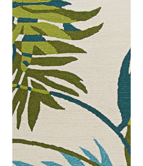 Covington Area Rug Couristan Covington Jungle Leaves 2' x 4' Ivory/Forest Green Area Rug