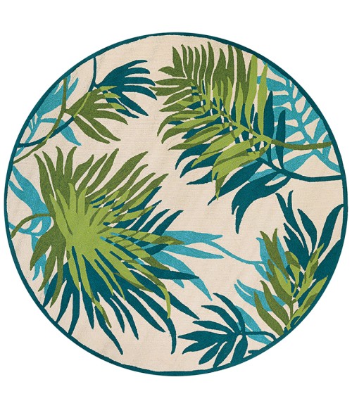 Covington Area Rug Couristan Covington Jungle Leaves 2' x 4' Ivory/Forest Green Area Rug