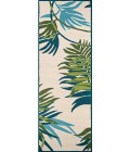 Covington Area Rug Couristan Covington Jungle Leaves 2' x 4' Ivory/Forest Green Area Rug
