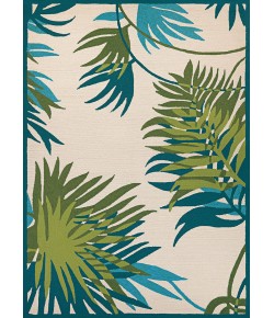 Couristan Covington Jungle Leaves Ivoryforestgreen Area Rug 2 ft. 6 in. X 8 ft. 6 in. Rectangle