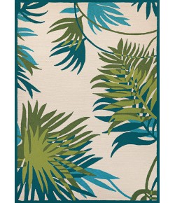 Couristan Covington Jungle Leaves Ivoryforestgreen Area Rug 3 ft. 6 in. X 5 ft. 6 in. Rectangle