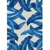 Couristan Covington Palm Leaves Blue Area Rug 2 ft. 6 in. X 8 ft. 6 in. Rectangle