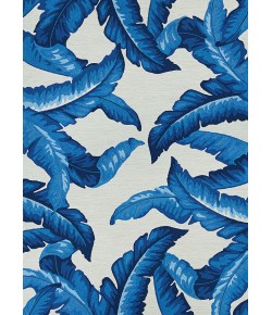 Couristan Covington Palm Leaves Blue Area Rug 2 ft. 6 in. X 8 ft. 6 in. Rectangle