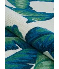 Couristan Covington Palm Leaves 9' Runner Green  Area Rug