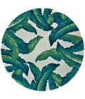 Couristan Covington Palm Leaves 9' Runner Green  Area Rug