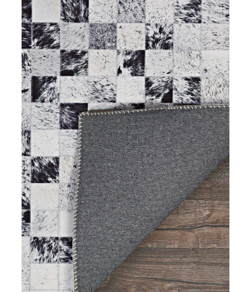 Prairie Area Rug Couristan Prairie Hygee Blocks 4' x 6' Coal/Ice Caps Area Rug