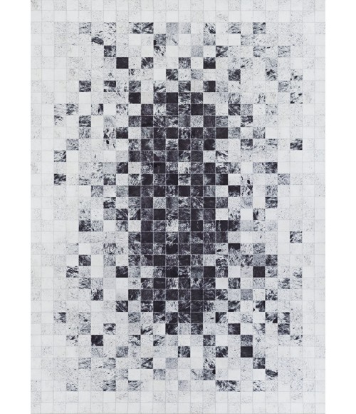 Prairie Area Rug Couristan Prairie Hygee Blocks 4' x 6' Coal/Ice Caps Area Rug