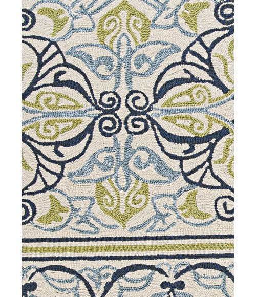 Couristan Covington Pegasus 4' x 6' Ivory/Navy/Lime Area Rug