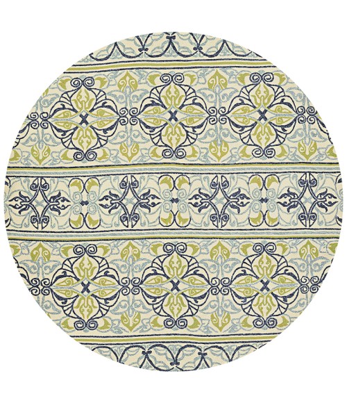 Couristan Covington Pegasus 4' x 6' Ivory/Navy/Lime Area Rug