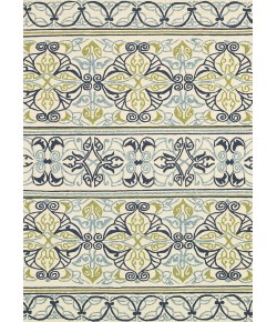 Couristan Covington Pegasus Ivory/Navy/Lime Area Rug 2 ft. 6 in. X 8 ft. 6 in. Rectangle