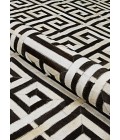 Couristan Chalet Meander 2' x 4' Black/Ivory Area Rug