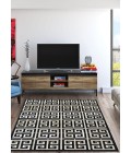 Couristan Chalet Meander 2' x 4' Black/Ivory Area Rug