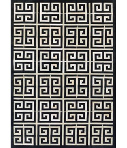 Couristan Chalet Meander Black/Ivory Area Rug 9 ft. 6 in. X 13 ft. Rectangle