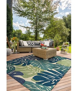 Couristan Covington Monstera Cream/Multi Area Rug 2 ft. 6 in. X 8 ft. 6 in. Rectangle