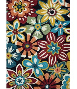 Couristan Covington Geranium Navy/Multi Area Rug 2 ft. 6 in. X 8 ft. 6 in. Rectangle