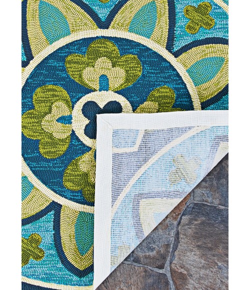 Couristan Covington Rip Tide 5' x 8' Ocean/Green Area Rug