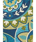 Couristan Covington Rip Tide 9' Runner Ocean/Green Area Rug