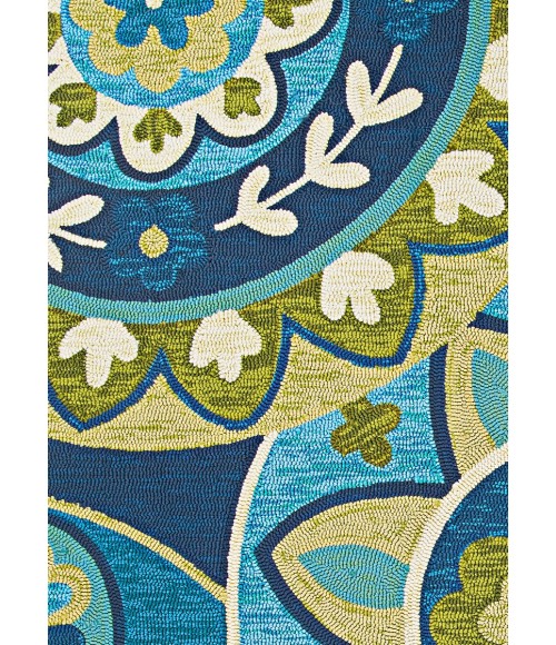 Couristan Covington Rip Tide 5' x 8' Ocean/Green Area Rug