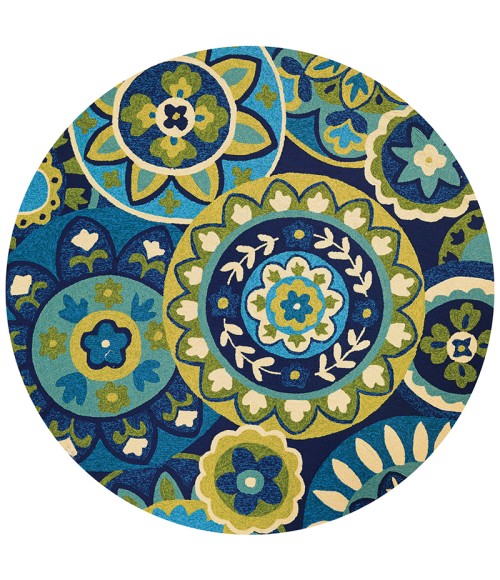 Couristan Covington Rip Tide 5' x 8' Ocean/Green Area Rug